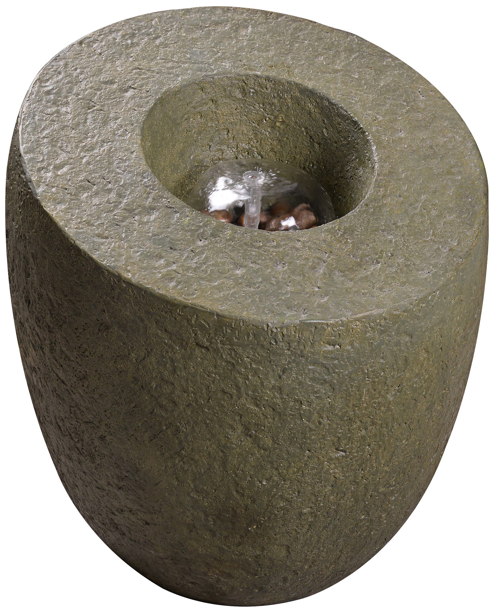 Lava 24" High Moss Stone Indoor/Outdoor Floor Fountain