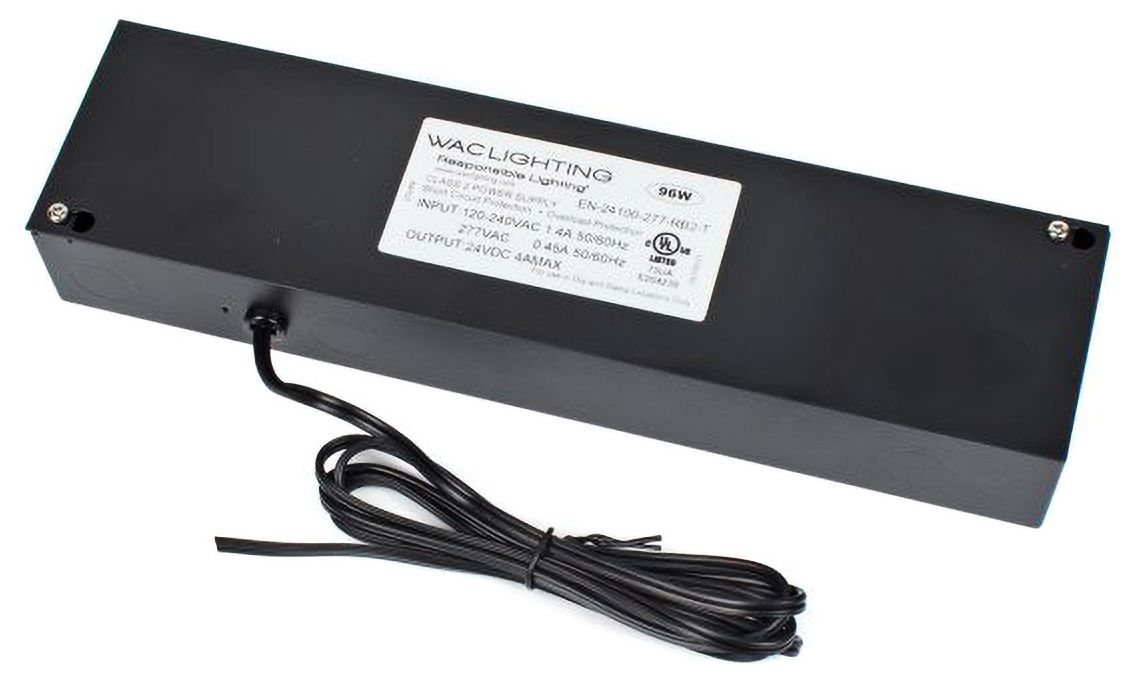 WAC 6 1/2" Wide Black 96 Watt Remote Electronic Transformer