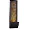 Triptych 37" Natural Slate Modern Wall Fountain with Light