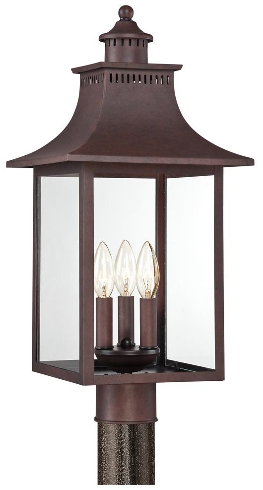 Quoizel Chancellor 22" High Copper Bronze Outdoor Post light