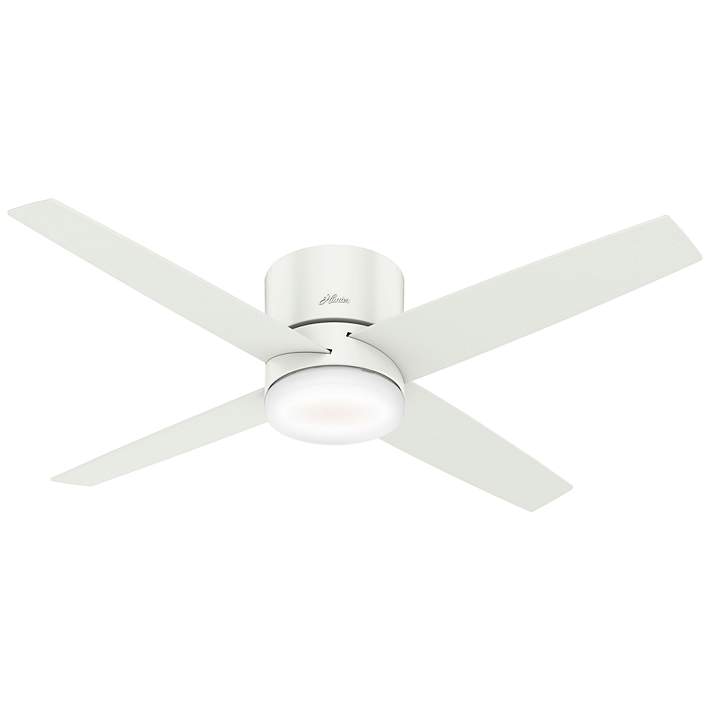 54 Hunter Advocate White Finish Led Hugger Ceiling Fan With Remote 66j85 Lamps Plus - What Are Hugger Ceiling Fans