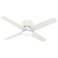 54" Hunter Advocate White Finish LED Hugger Ceiling Fan with Remote