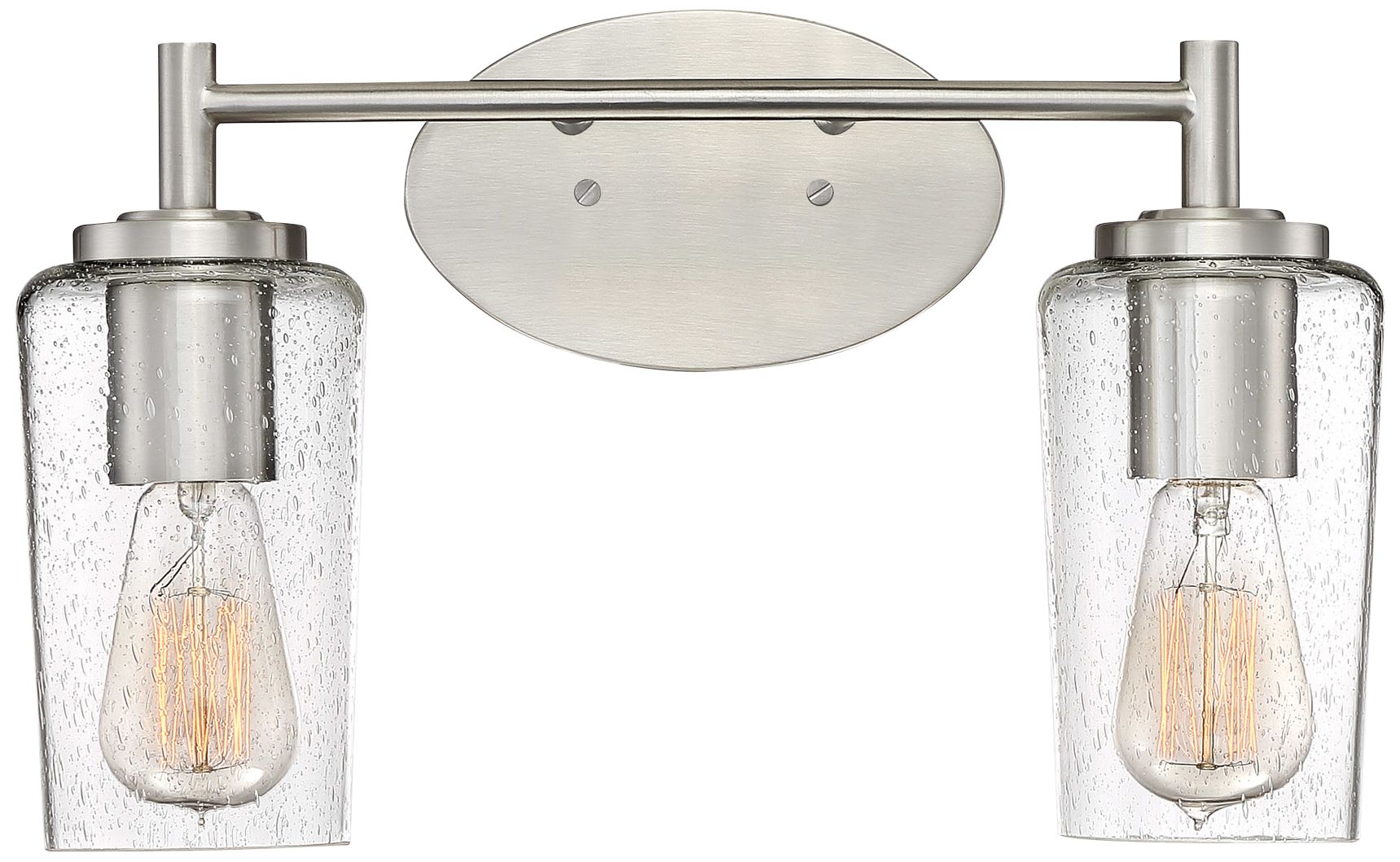 Quoizel Edison 10" High Brushed Nickel 2-Light Wall Sconce