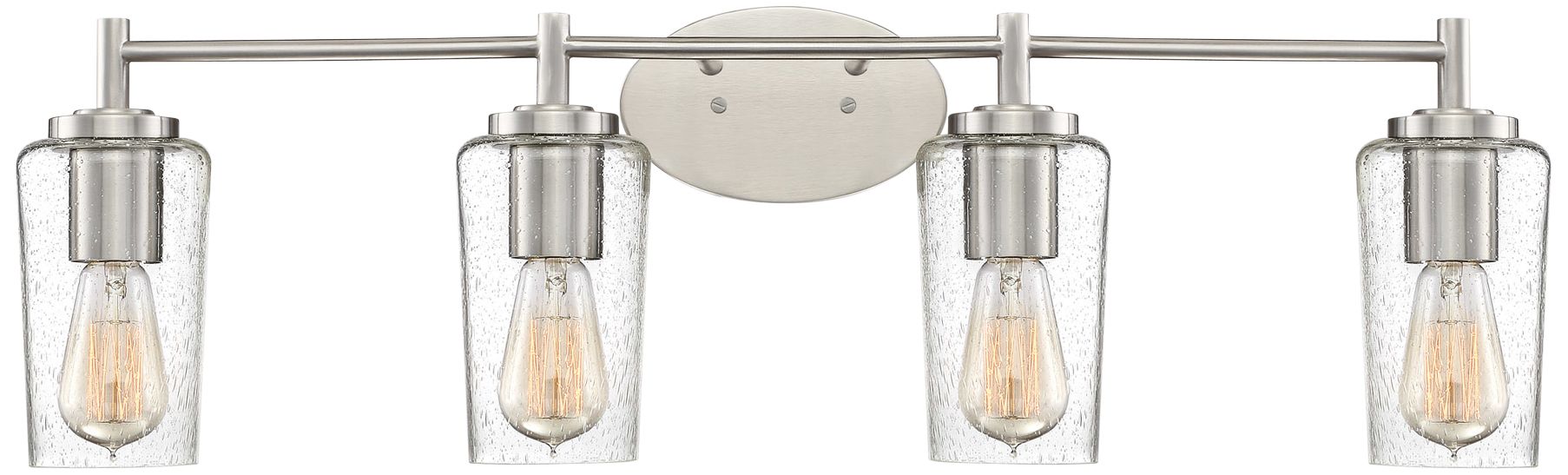 Quoizel Edison 32 1/2"W Brushed Nickel 4-Light Bath Light