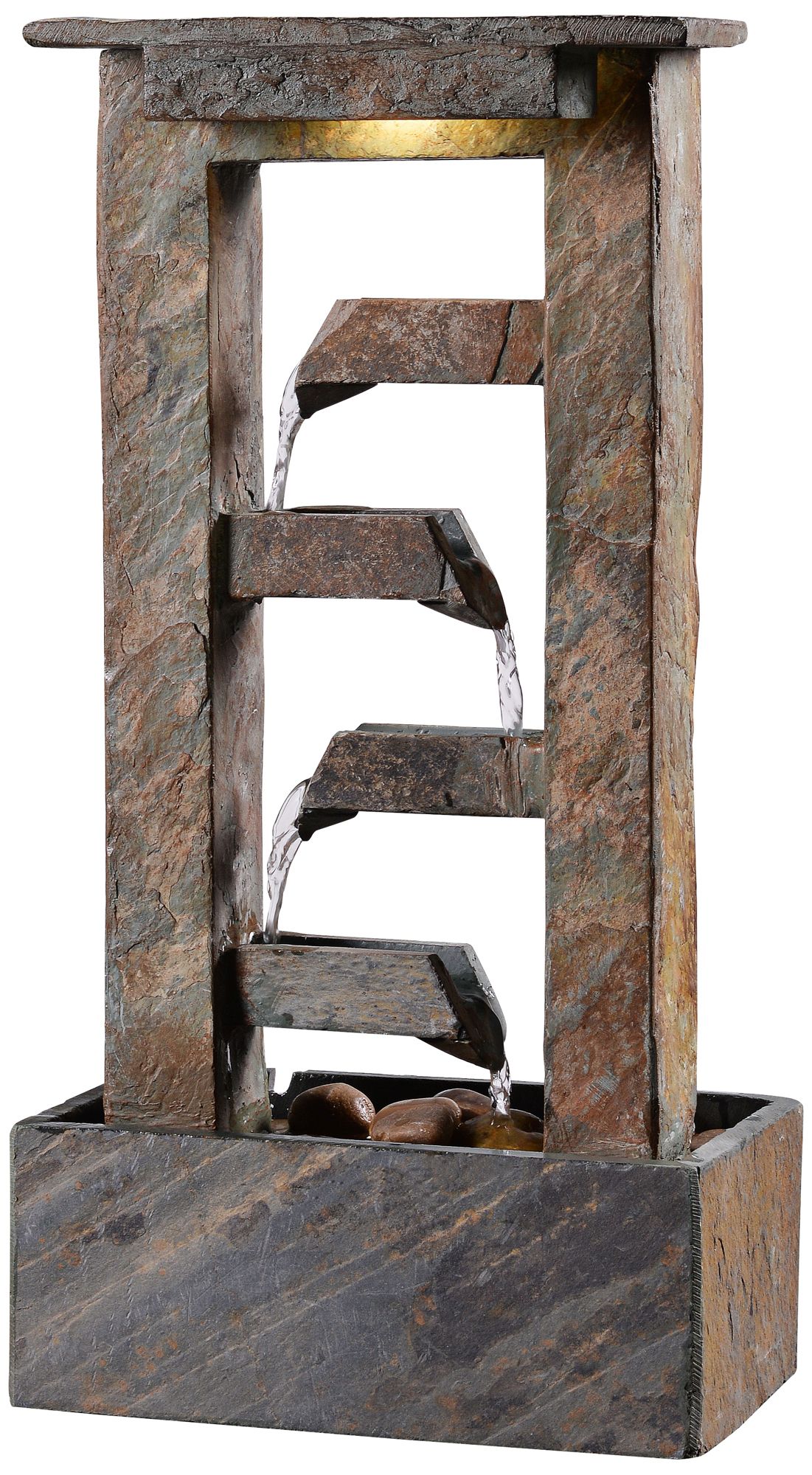 Kenroy Home Channel 19" High Slate Indoor LED Table Fountain