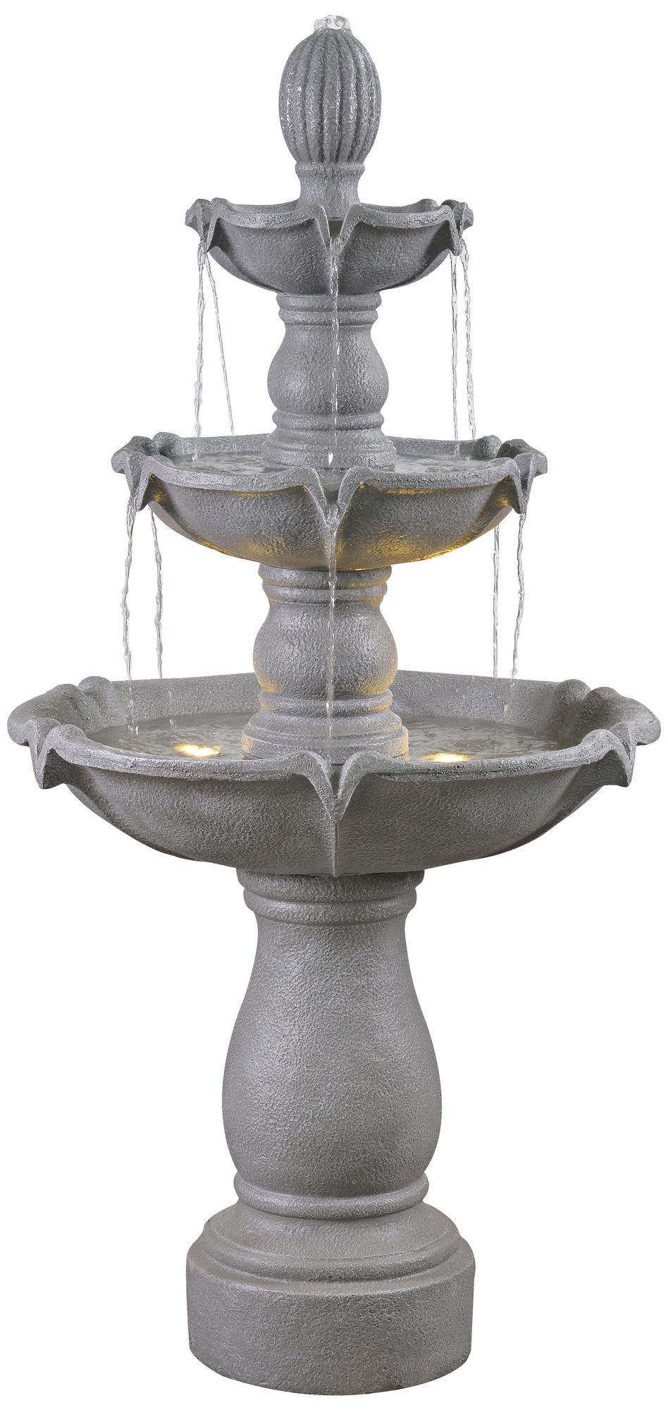 Villa 62" High Traditional Outdoor Fountain with Lights