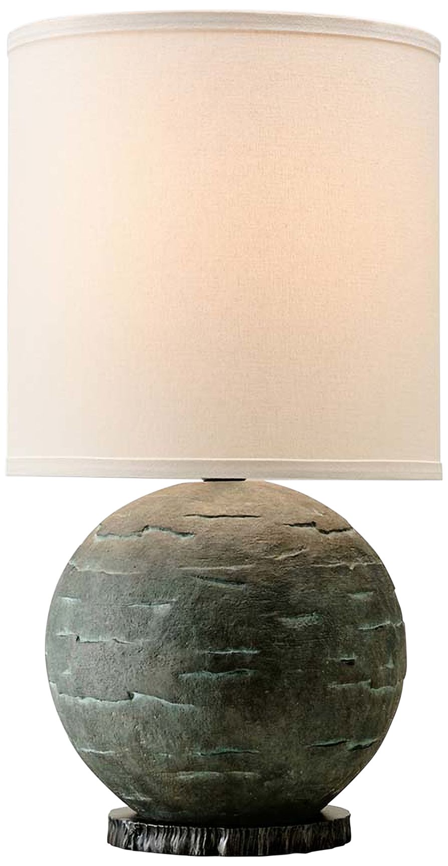 La Brea Limestone Ceramic Sphere Accent Table Lamp