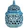 Lachlan 12 1/4" High Light Blue Ceramic Jar with Lid
