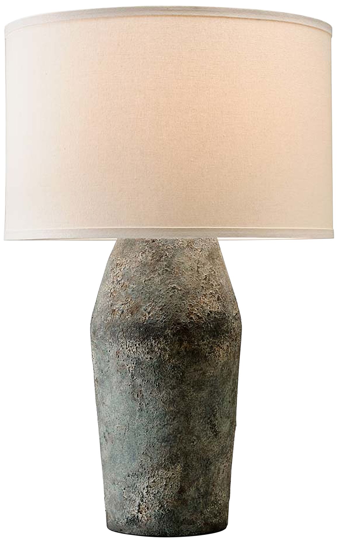 Artifact Moonstone Ceramic Table Lamp with Off-White Shade