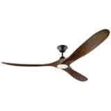 70&quot; Maverick Max Walnut Large LED Ceiling Fan with Remote Control