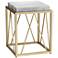 Julia 15 1/2" Wide Gold and Marble Accent Table