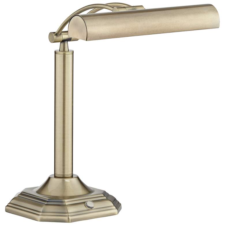 Image 2 Grady Bankers Brass LED Piano Desk Lamp