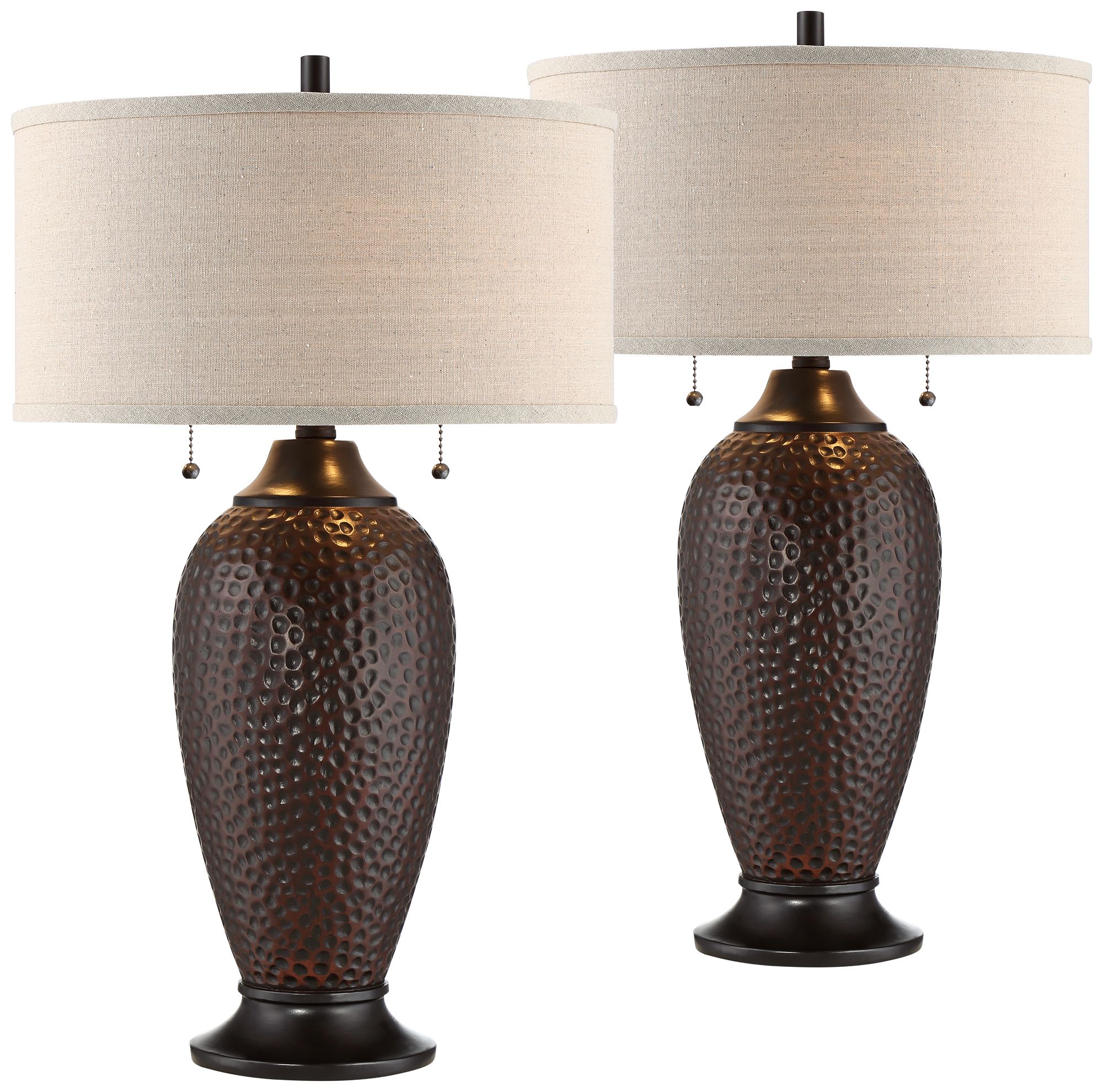 360 Lighting Cody 26" Bronze Table Lamps Set Of 2 With Smart Sockets