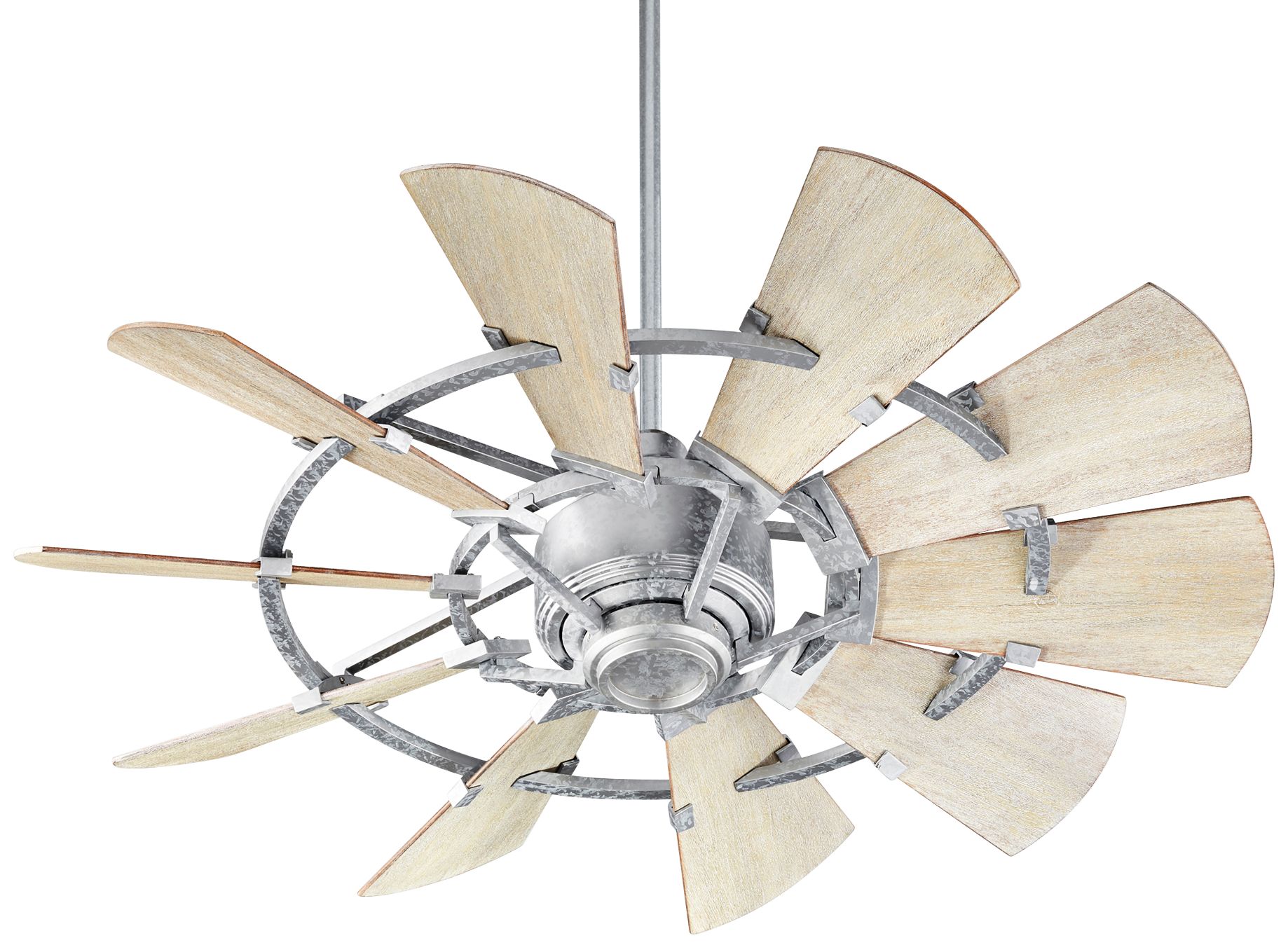 44" Quorum Windmill Galvanized Ceiling Fan 67C27 Lamps Plus