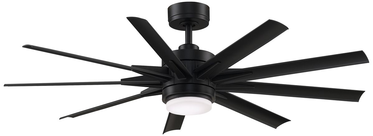 56 Fanimation Odyn Custom Black Led Ceiling Fan