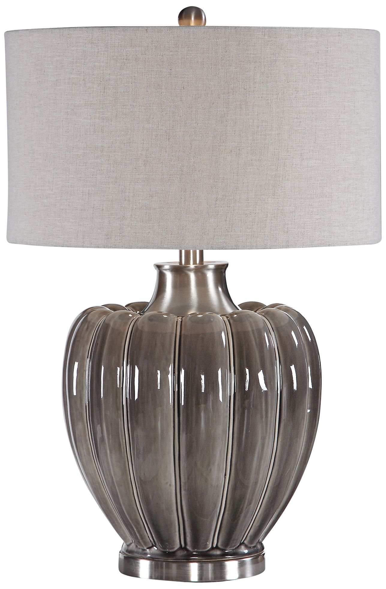 Uttermost Adler Smoky Gray Glaze Ceramic Table Lamp 67C76 Lamps Plus