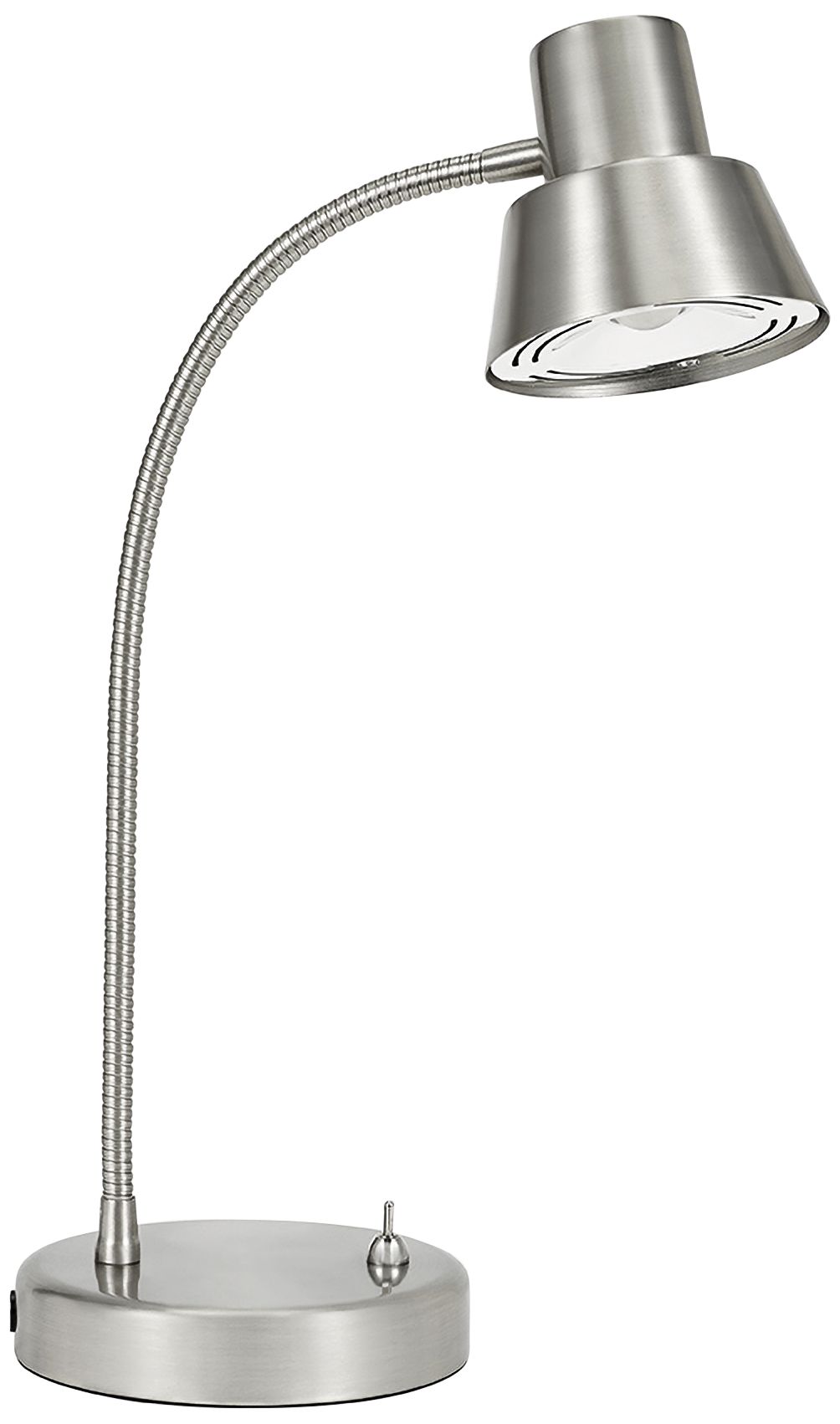 Clio Brushed Nickel Led Adjustable Gooseneck Desk Lamp 67d13