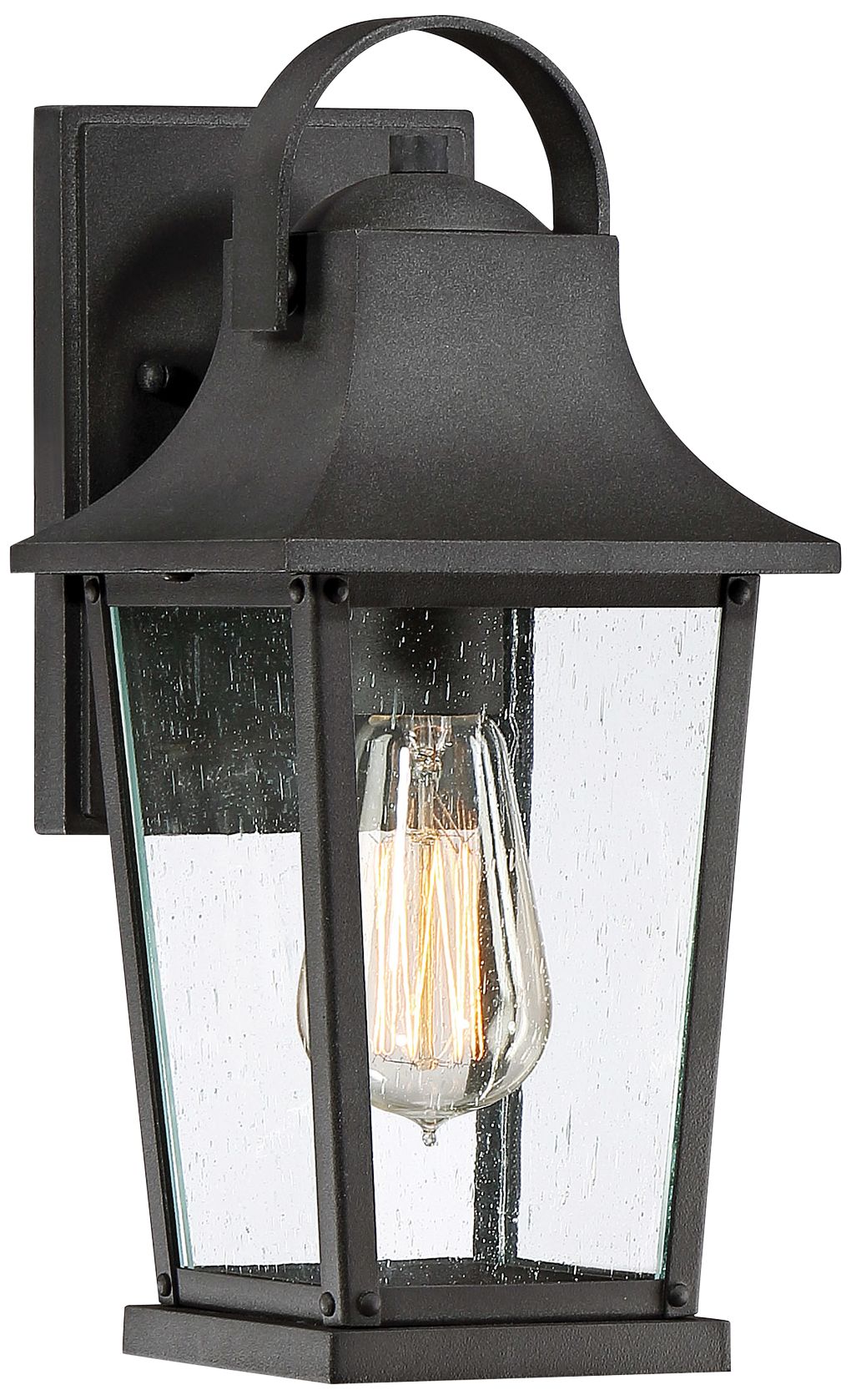 Quoizel Galveston 12 1/2"H Mottled Black Outdoor Wall Light