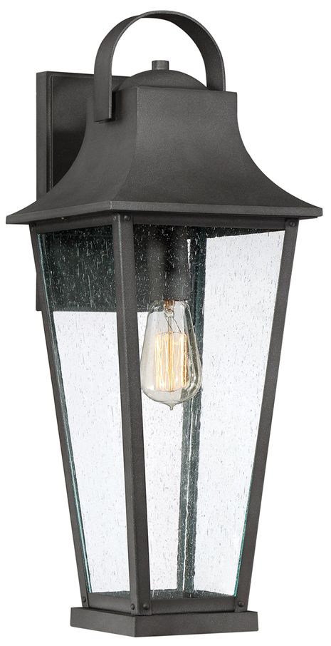 Quoizel Galveston 22" High Mottled Black Outdoor Wall Light