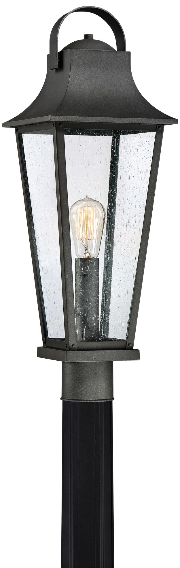 Quoizel Galveston 24 1/2"H Mottled Black Outdoor Post Light