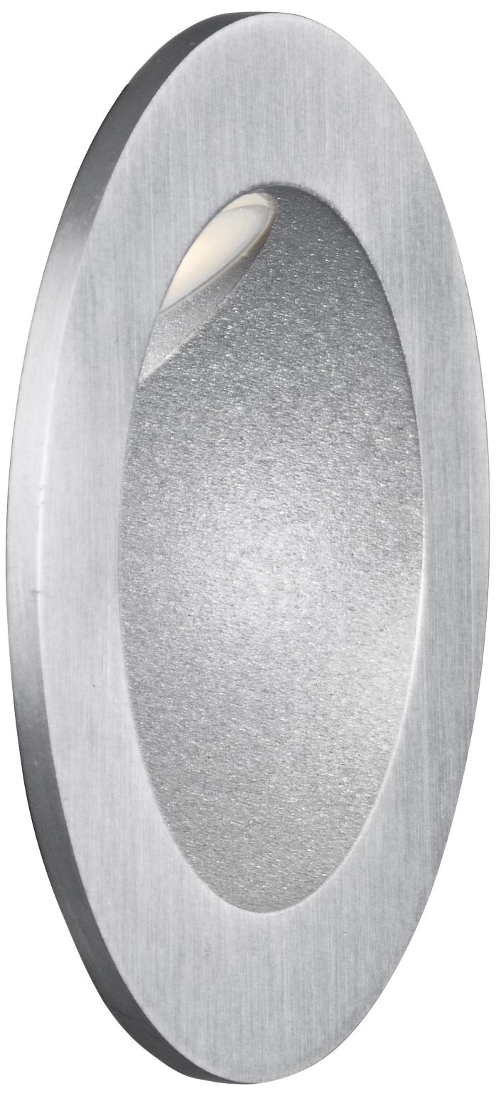 ET2 Alumilux 3 1/4" Round Satin Aluminum 12V LED Step Light