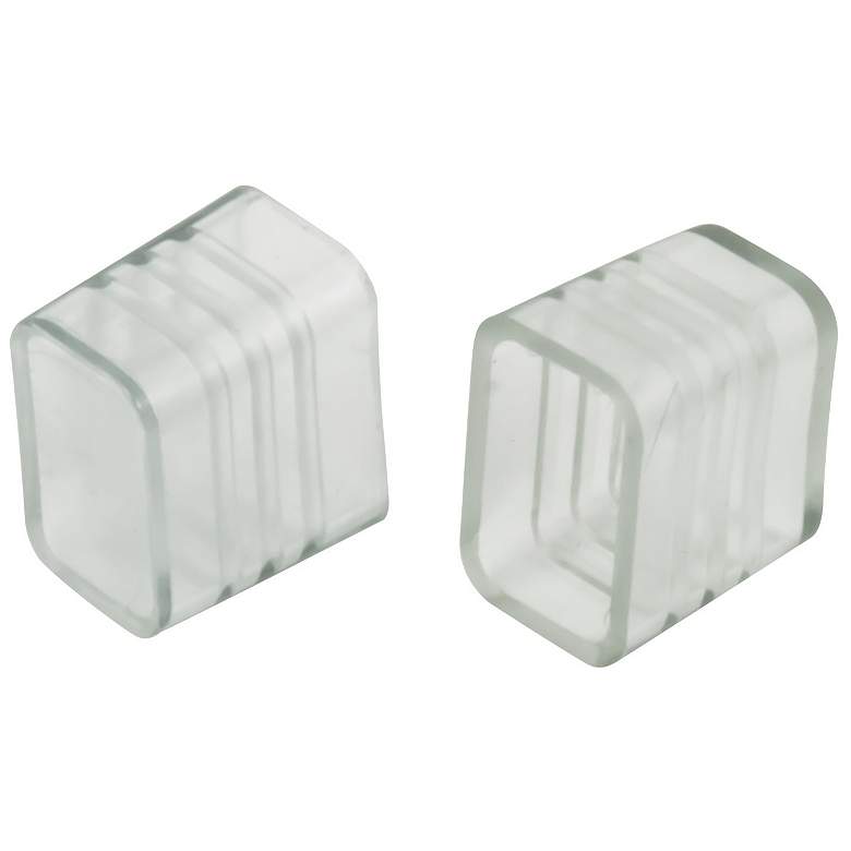 Image 1 Polar Neon Flex Clear Plastic End Caps 10-Pack