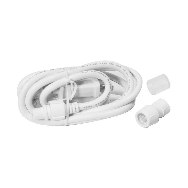 Image 1 White 120V Power Connector Kit for LED Flexbrite Bulk Reels