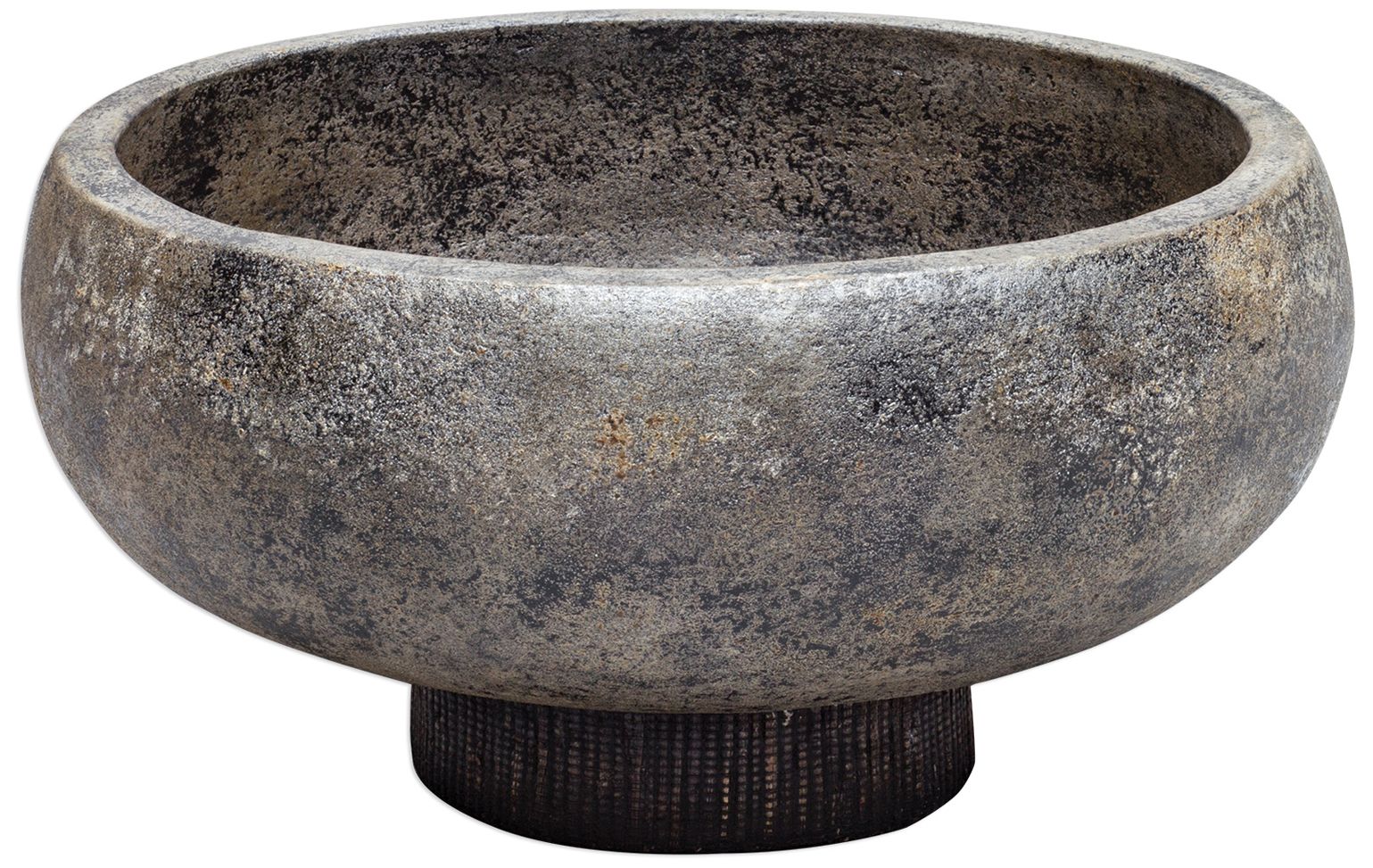 Brixton 14" Wide Black Terracotta Modern Decorative Bowl