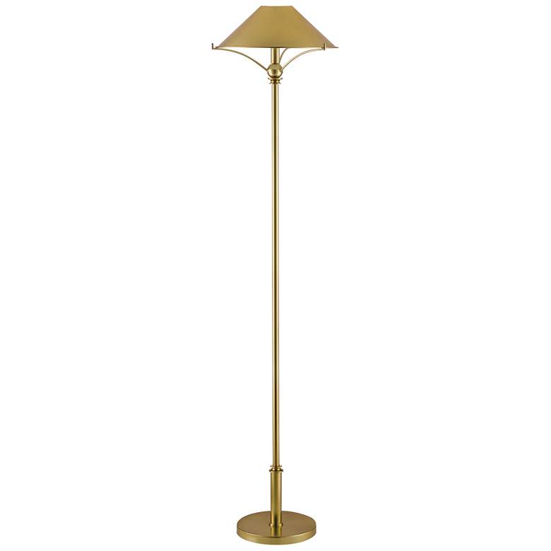 Image 2 Currey and Company Maarla Polished Brass Floor Lamp