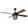 56" Craftmade Courtyard Bronze LED Outdoor Ceiling Fan with Remote