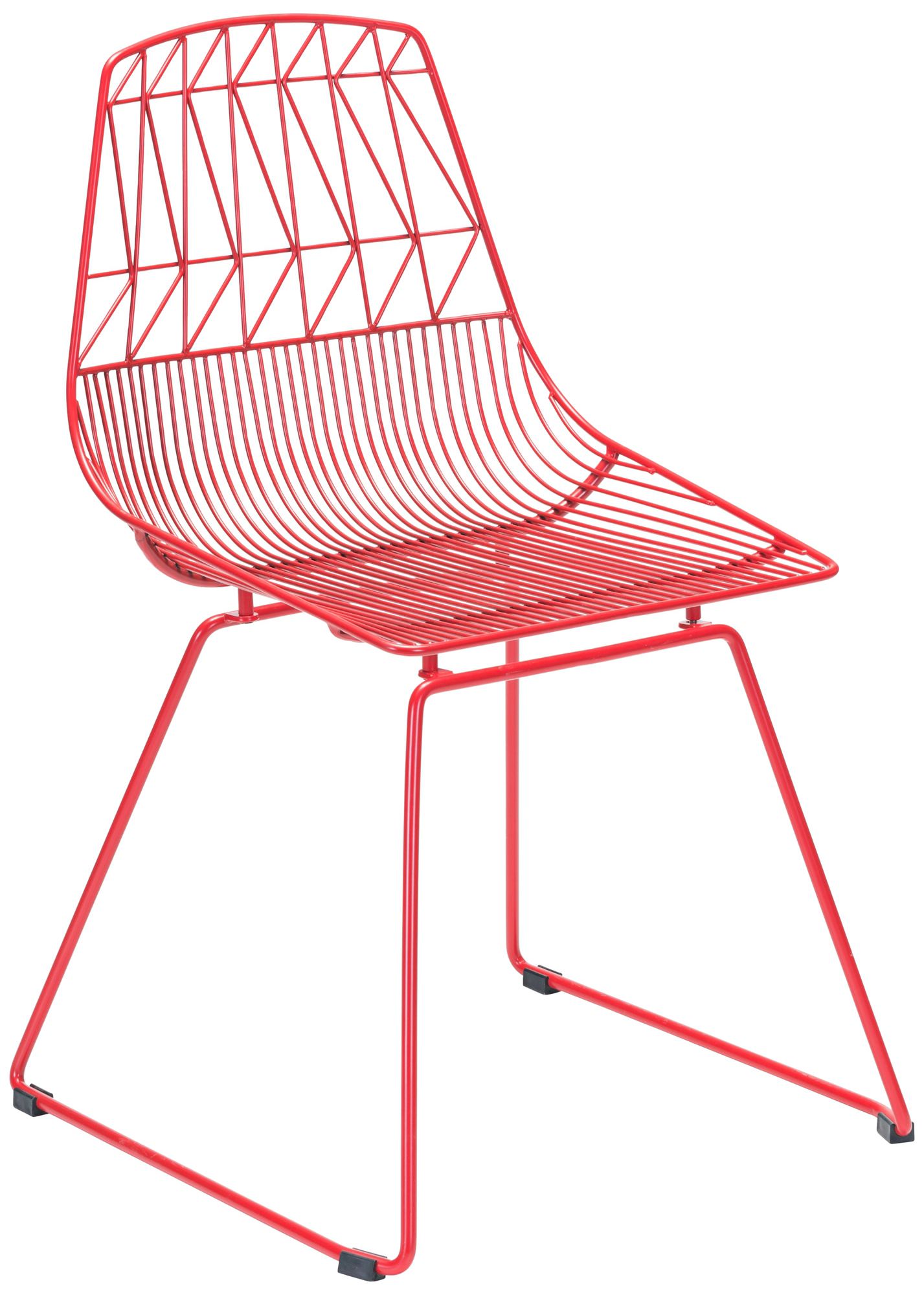 Zuo Brody Red Indoor-Outdoor Dining Chair