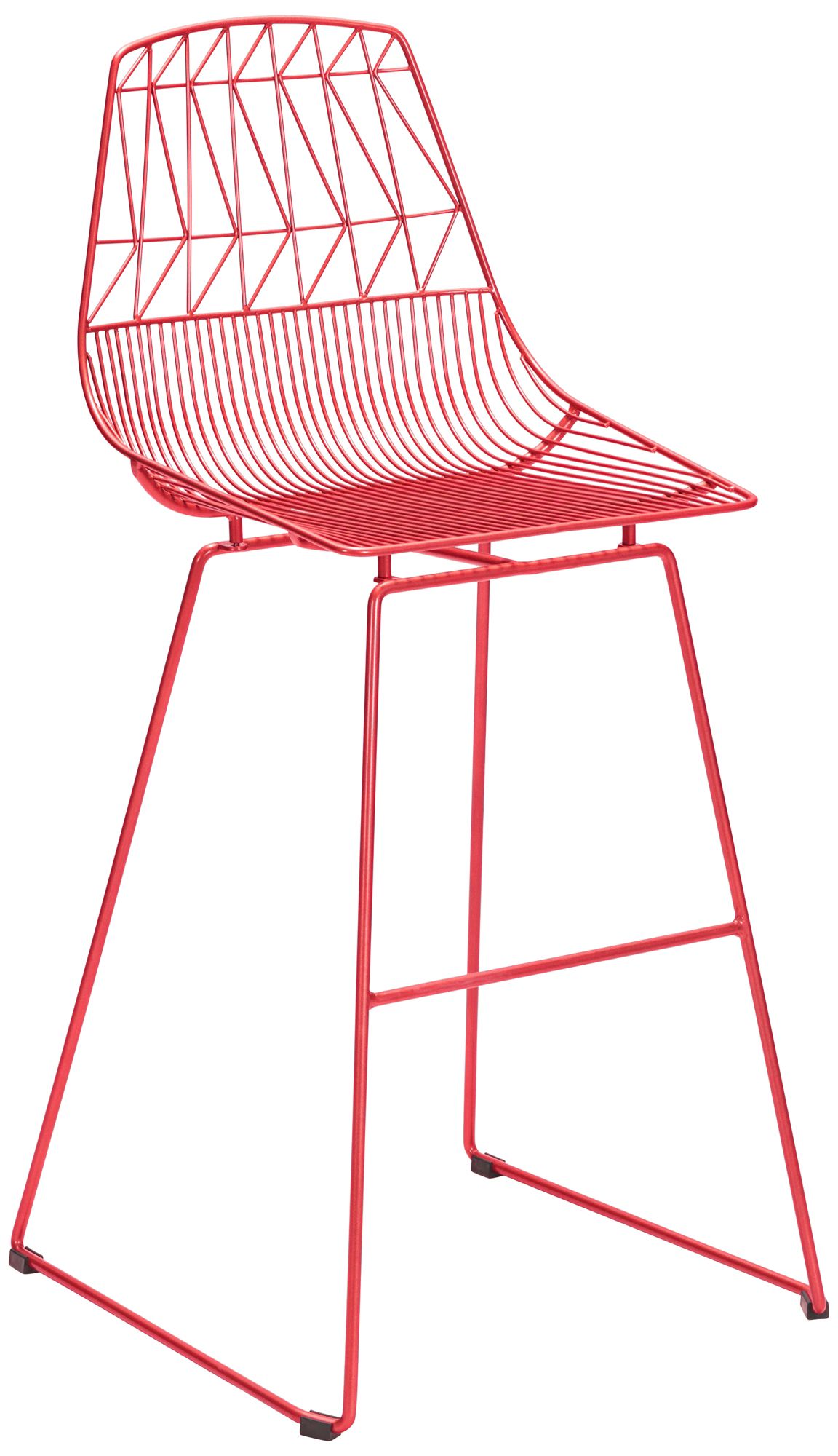 Zuo Brody 29 1/4"H Red Indoor-Outdoor Bar Chair
