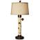Birch Tree Natural Column Table Lamp with Pull Chain