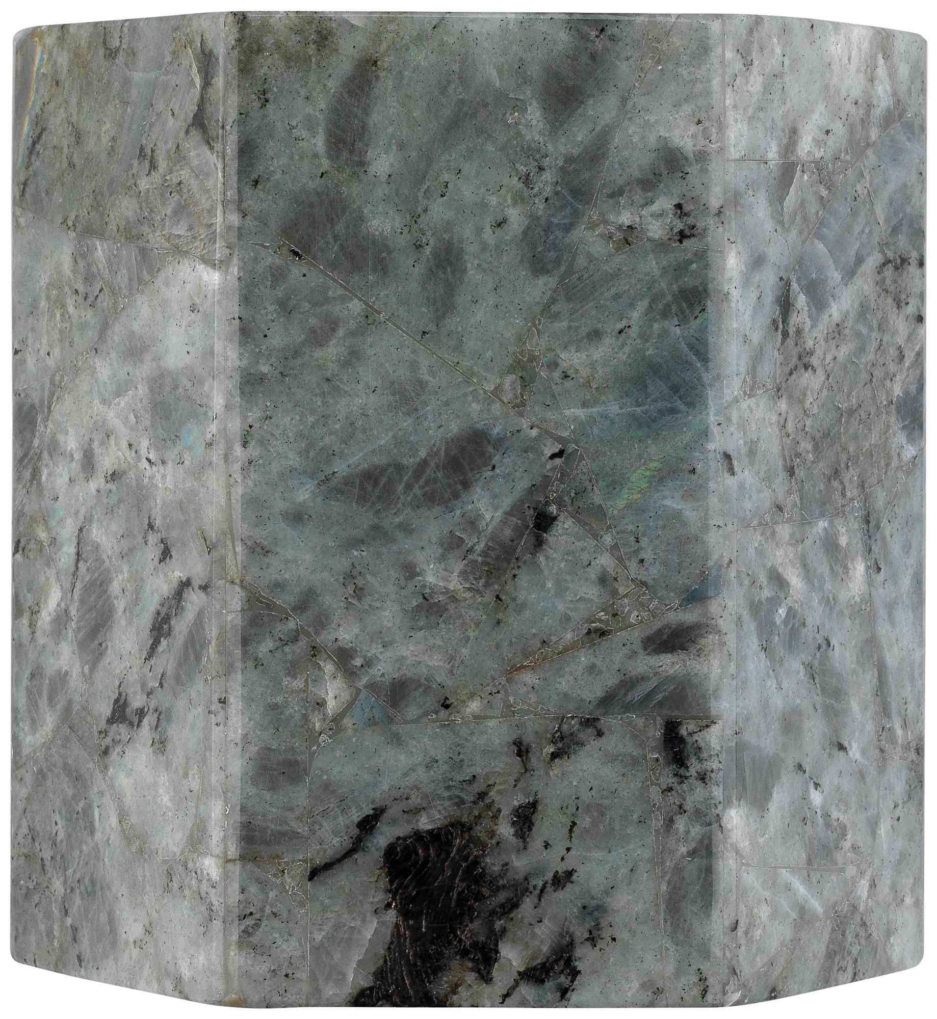 Jamie Young Borealis 7" High Labradorite Hexagon Wall Sconce