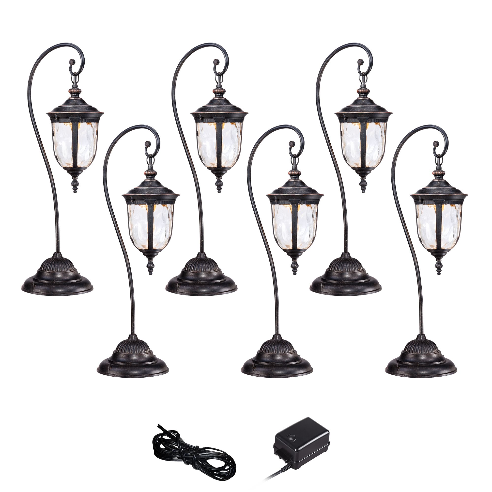 Bellagio Bronze 8-Piece LED Landscape Path Light Set