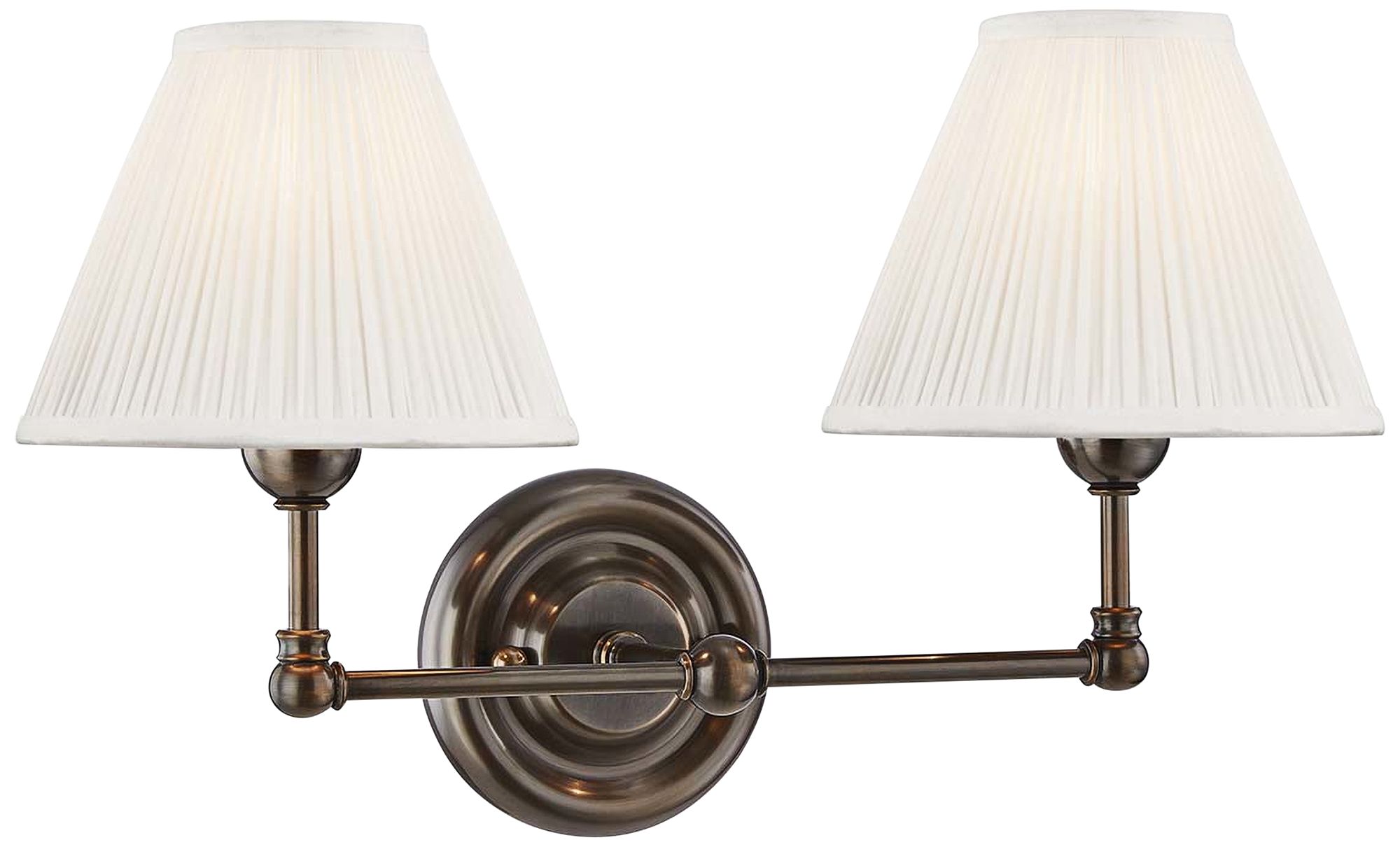 Classic No.1 10 1/2"H Distressed Bronze 2-Light Wall Sconce