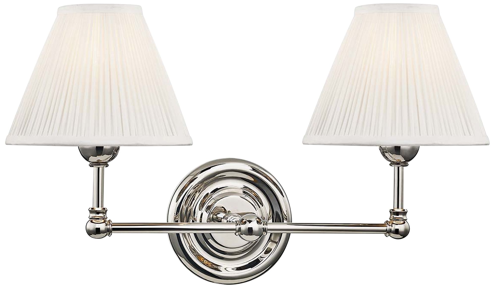 Classic No.1 10 1/2"H Polished Nickel 2-Light Wall Sconce