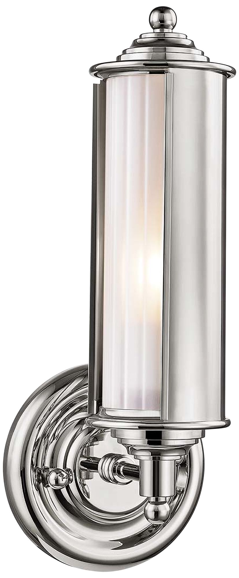 Classic No.1 12 1/4" High Polished Nickel Tube Wall Sconce 67N37