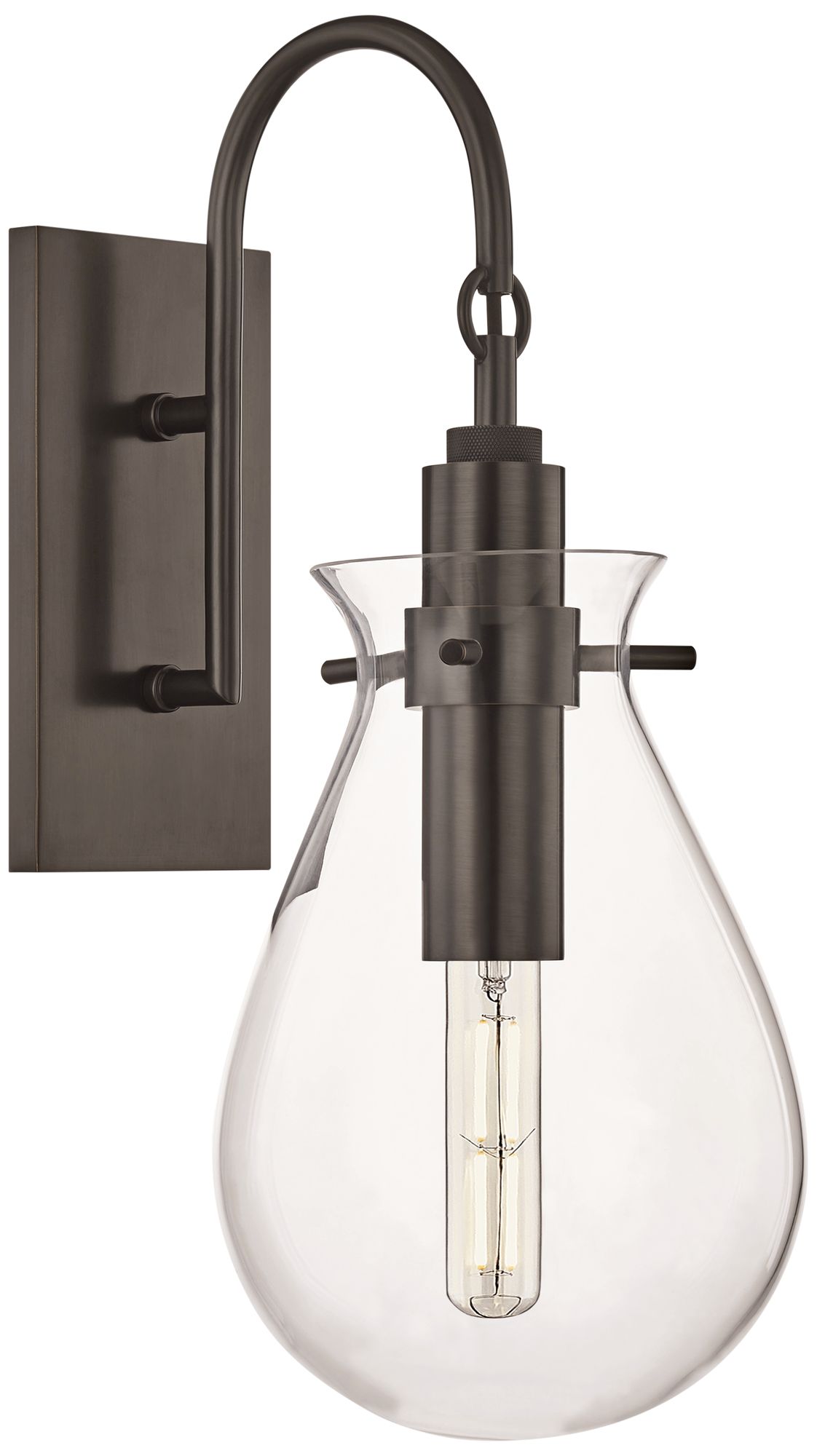 Ivy 18" High Old Bronze LED Wall Sconce with Clear Glass