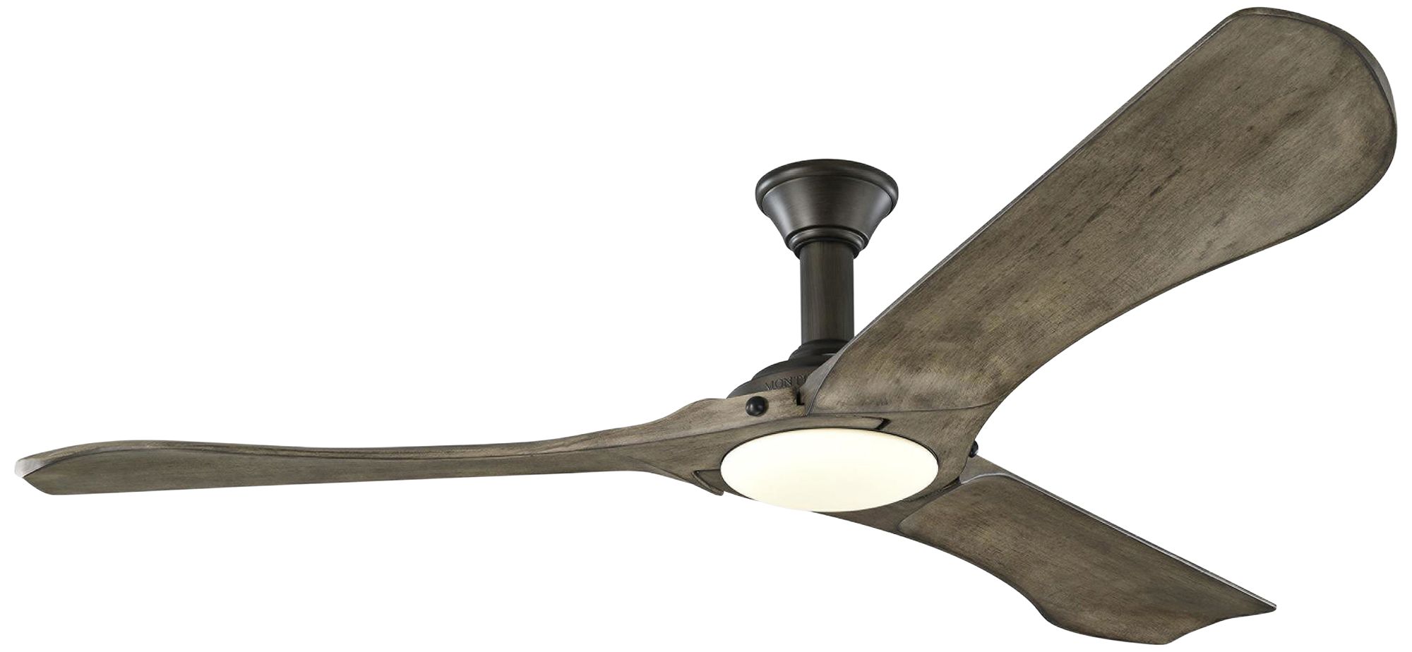 72" Monte Carlo Minimalist Max Aged Pewter LED Ceiling Fan