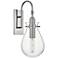 Ivy 18"H Polished Nickel LED Wall Sconce with Clear Glass