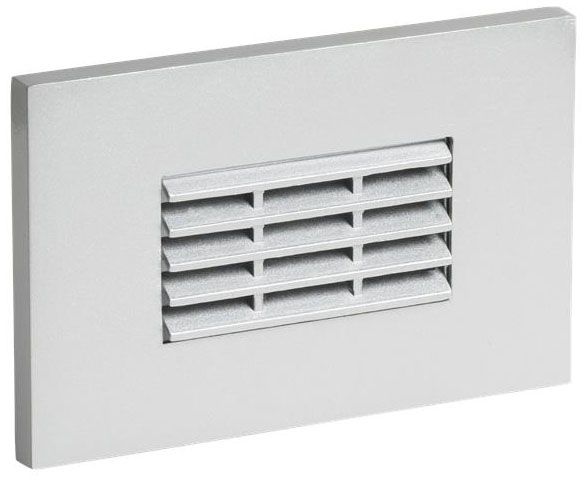 Louver 4 3/4" Wide Satin Nickel LED Landscape Step Light