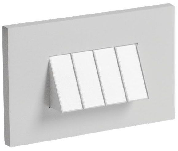 Tarpa 4 3/4" Wide Satin Nickel LED Landscape Step Light