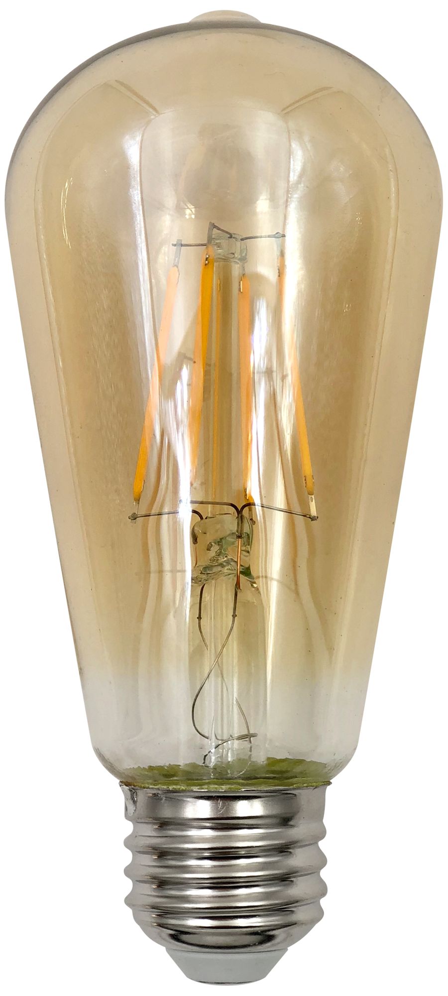 40W Equivalent Tesler Amber 4W LED Dimmable Standard ST19