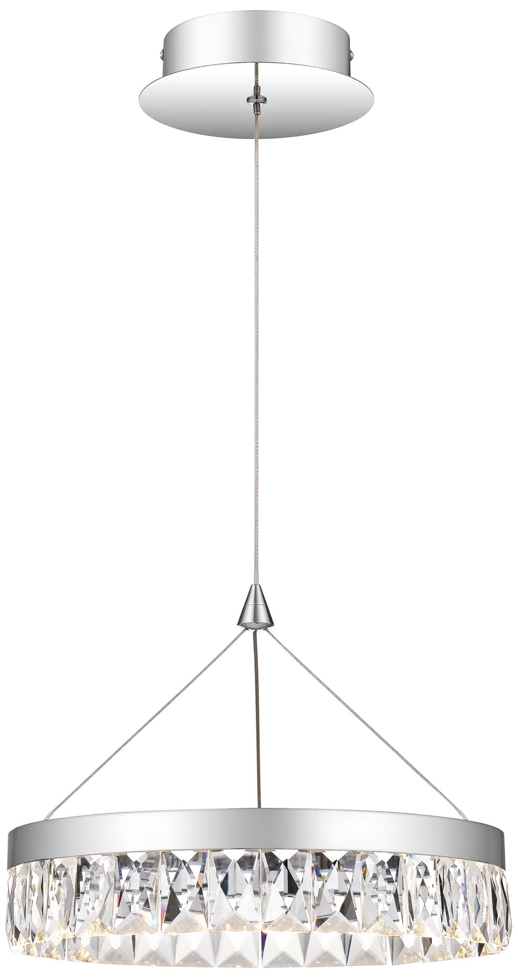 Encore 12 3/4"W Polished Chrome LED Crystal Pendant Light