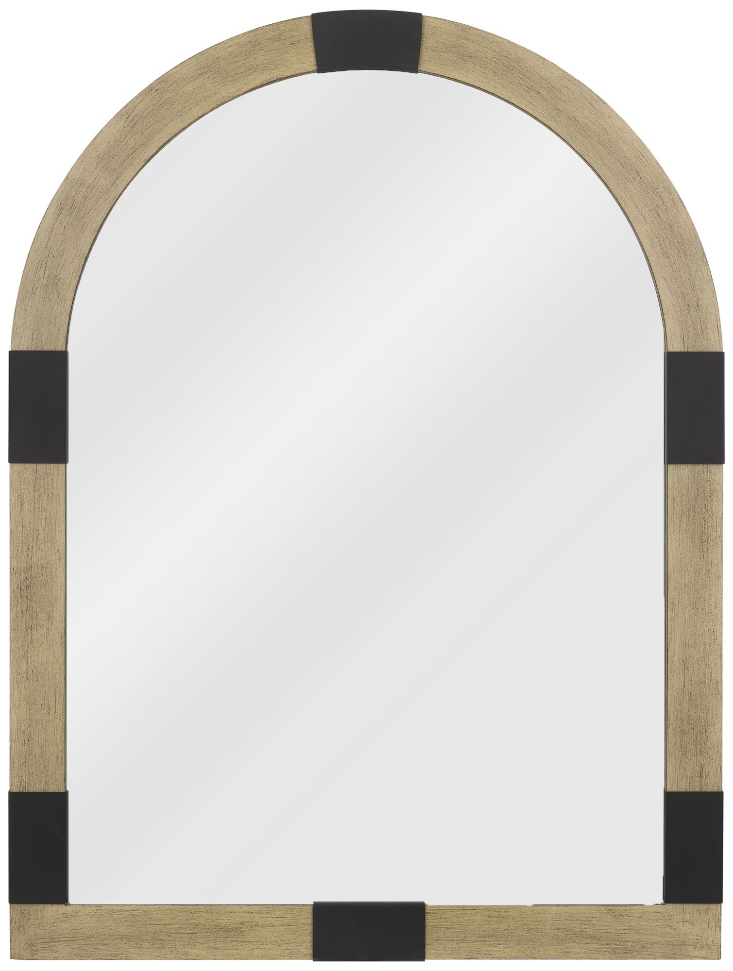 Quoizel Shepherd Wood 30" x 40" Arch Top Wall Mirror