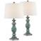 Patsy Blue-Gray Washed Table Lamps Set of 2