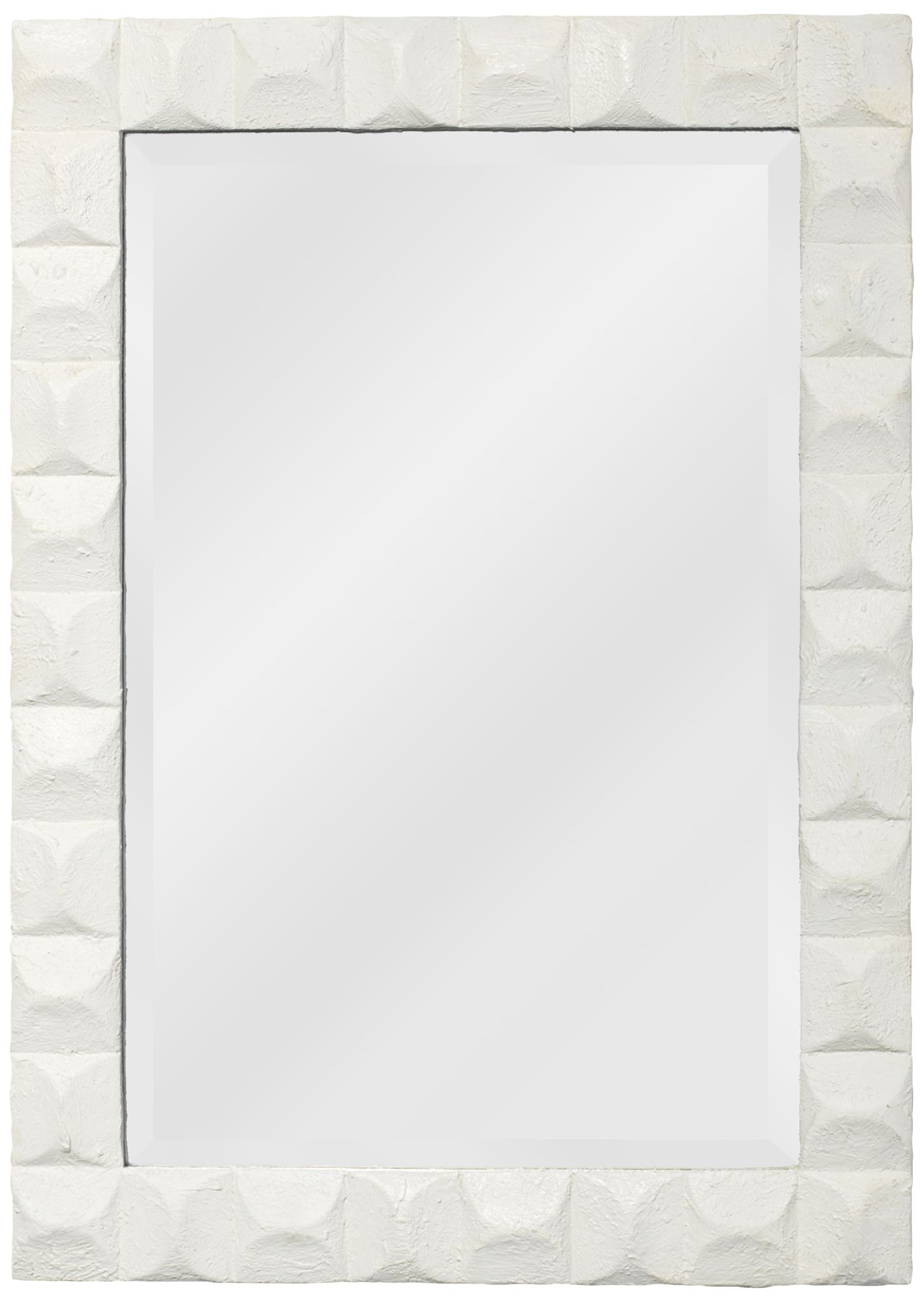 Jamie Young Astor White Gesso 28" x 38 1/2" Wall Mirror