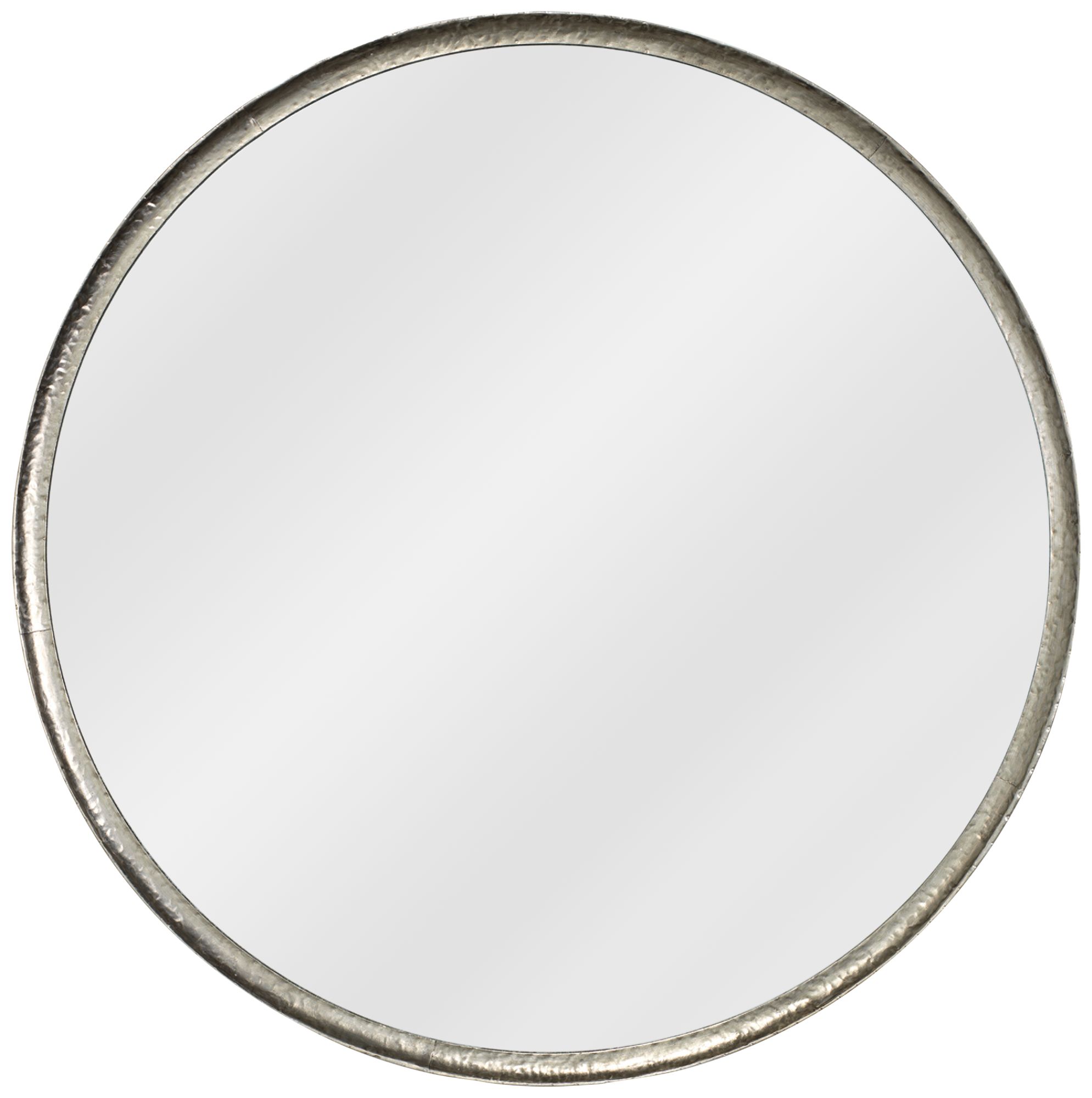 Jamie Young Refined Silver Leaf 36" Round Wall Mirror