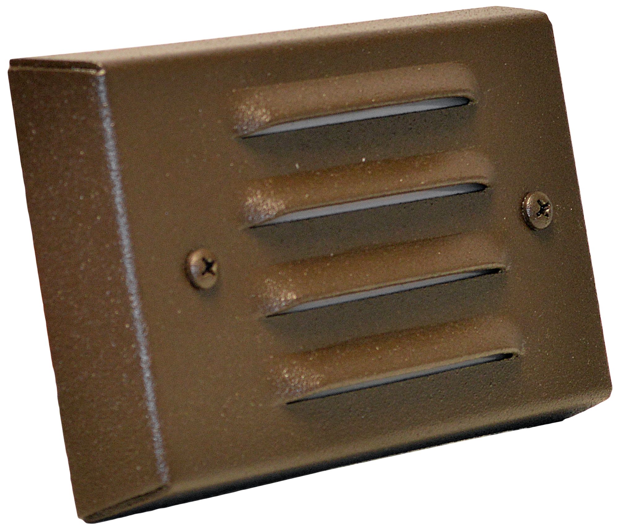 Weathered Brown 4 3/4" Wide LED 4-Louver Step/Brick Light